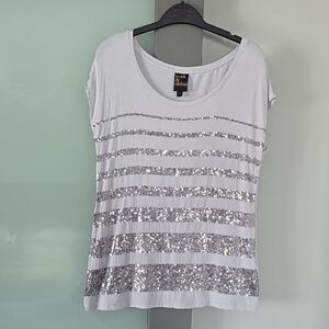 Rock & Shine Women's Size Petites L T-shirt With Sequins